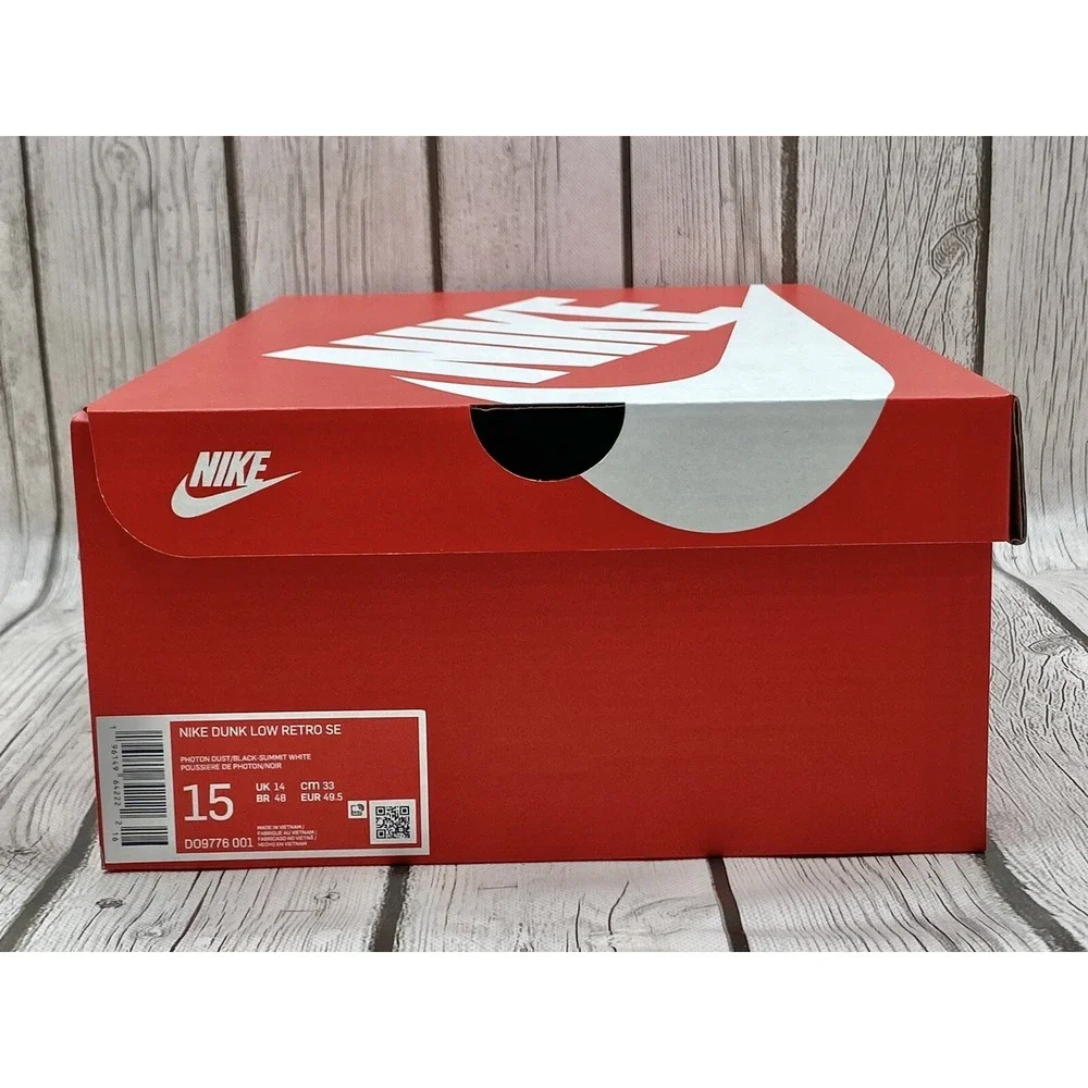 Nike Dunk Low Certified Fresh Black Grey Size 15 DO9776‑001